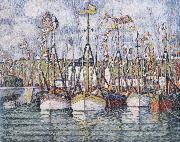 Paul Signac blessing of the tuna boats oil painting